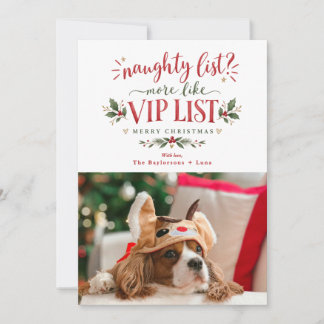 Cartão De Festividades Lista Travessa Natal Divertido Foto de Animal de E