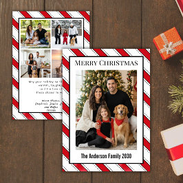 Cartão De Festividades Listra de Bastão de Natal Personalizado 5 Foto da
