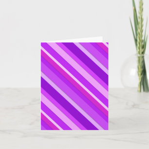 Cartão De Festividades Listras doces em camadas - roxo e orquídea