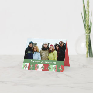 Cartão De Festividades Listras Feliz Natal Com Sua Foto Da Família