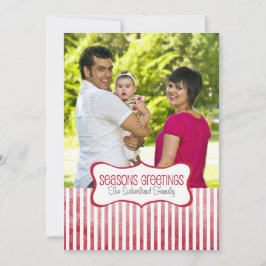 Cartão De Festividades Listras Festivas de Foto de Boas Festas