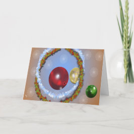 Cartão De Festividades Lites e ornamentos