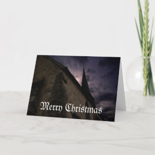 Cartão De Festividades Little country church Merry Christmas card