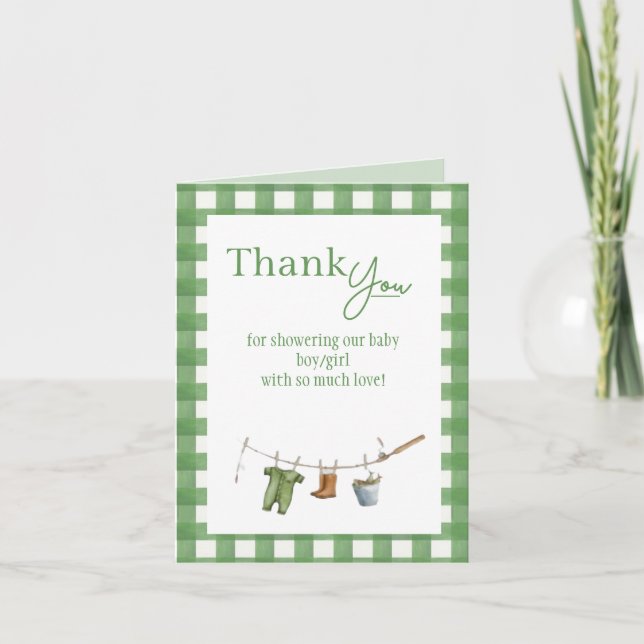 Cartão De Festividades Little Fisherman Folded Thank You Card (Frente)