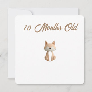 Cartão De Festividades Little Forest Friends Baby Milestone Card –10 Mont