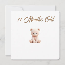 Cartão De Festividades Little Forest Friends Baby Milestone Card –11 Mont