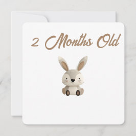Cartão De Festividades Little Forest Friends Baby Milestone Card –2 Month