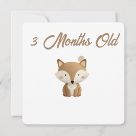 Cartão De Festividades Little Forest Friends Baby Milestone Card –3 Month