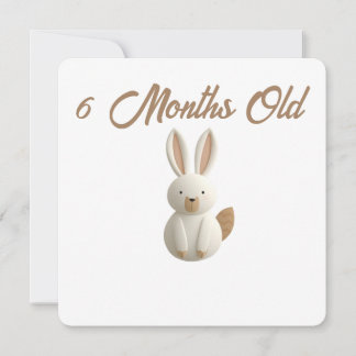 Cartão De Festividades Little Forest Friends Baby Milestone Card – 6 Mont