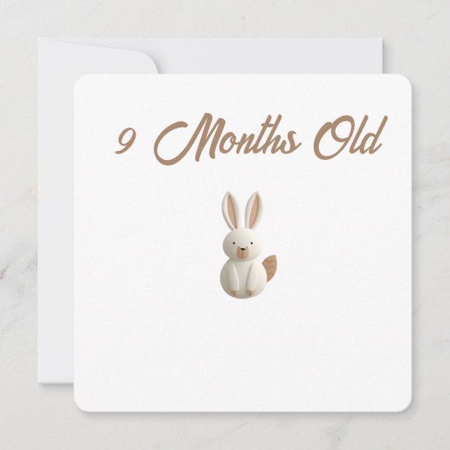 Cartão De Festividades Little Forest Friends Baby Milestone Card – 9 Mont (Frente)