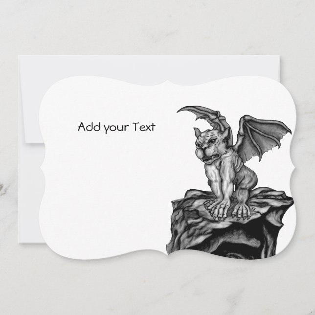 Cartão De Festividades Little Golem Gargoyle (Frente)