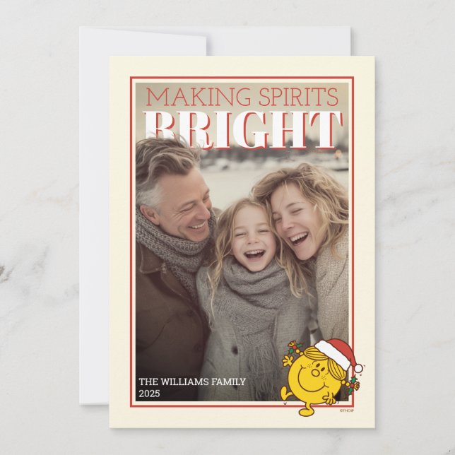 Cartão De Festividades Little Miss Sunshine Making Spirits Bright (Frente)