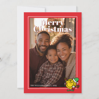 Cartão De Festividades Little Miss Sunshine Red Christmas Pattern