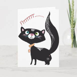 Cartão De Festividades LittlePixyBoots - *Blacky* Kitty Cat