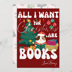 Cartão De Festividades Livro De Leitura Do Porco-Guiné Abaixo Da Árvore D