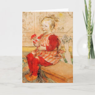 Cartão De Festividades Lizbeth que guardara uma boneca