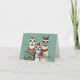 Cartão De Festividades Llama Christmas
