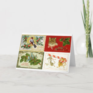 Cartão De Festividades LMU Library Christmas Collage Greeting Card