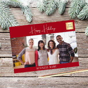 Cartão De Festividades Logotipo branco de fotografia de Natal