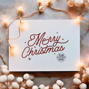 Cartão De Festividades Logotipo comercial de Natal para Retro Moderno V