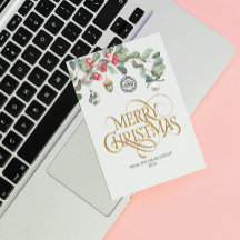 Logotipo Corporativo de Natal em Aquarela para Neg