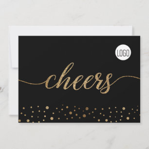 Cartão De Festividades Logotipo Corporativo Moderno Letras de Aplausos Do
