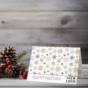 Cartão De Festividades Logotipo da empresa Arte dobrada de rabisco modern