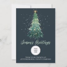 Logotipo da Empresa Árvore de Natal Vintage