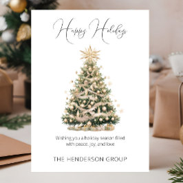 Cartão De Festividades Logotipo da Empresa Código QR Feliz Natal Árvore d