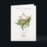 Cartão De Festividades Logotipo da fauna do pinheiro de ornamentação Feli<br><div class="desc">Se precisar de mais alguma personalização,  por favor,  sinta-se à vontade para me enviar uma mensagem em yellowfebstudio@gmail.com.</div>