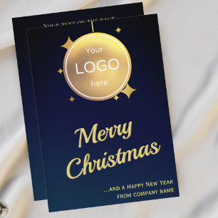 Cartão De Festividades Logotipo da placa de Natal Merry Holiday 2025