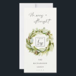 Cartão De Festividades Logotipo de Feliz e Natal brilhante<br><div class="desc">Se precisar de mais alguma personalização,  por favor,  sinta-se à vontade para me enviar uma mensagem em yellowfebstudio@gmail.com.</div>