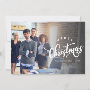Cartão De Festividades Logotipo de negócios de foto de script de Natal fe