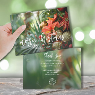 Cartão De Festividades Logotipo de negócios de Natal Tropical