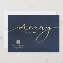 Cartão De Festividades Logotipo Impresso Script Feliz Natal Business
