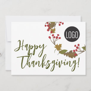 Cartão De Festividades Logotipo Personalizado Feliz Ação de Graças Da Emp