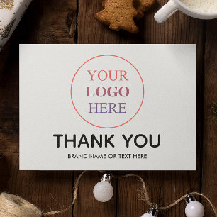Cartão De Festividades Logotipo personalizado - Sem pedido mínimo Obrigad