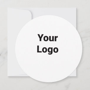 Cartão De Festividades Logotipo personalizado simples e elegante aqui da 
