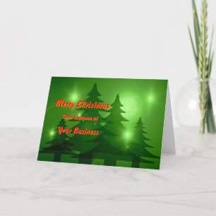 Cartão De Festividades Logotipo Promo de Árvores Verde para Empresas Fel