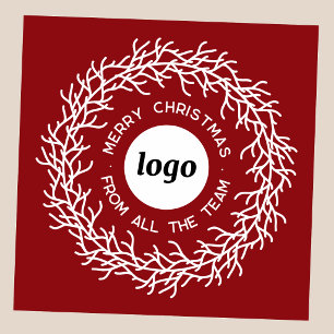 Cartão De Festividades Logotipo Simples Com Promoção Empresarial De Texto