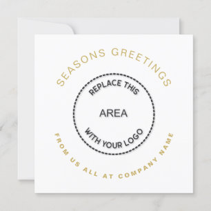 Cartão De Festividades Logotipo simples do Código QR corporativo 2025 Cal