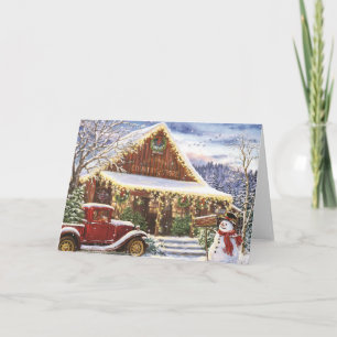 Cartão De Festividades Loja de natais vintages