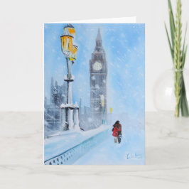 Cartão De Festividades Londres na neve