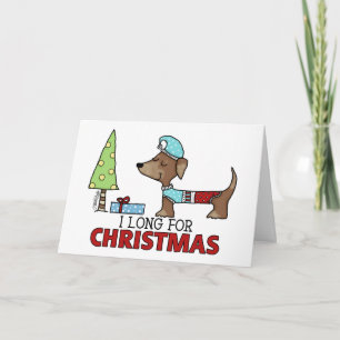 Cartão De Festividades Long for Christmas-Dachshund
