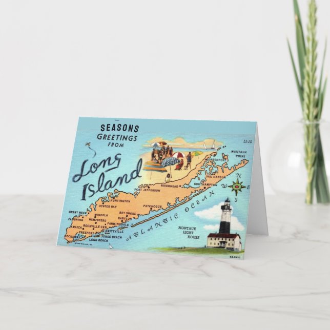 Cartão De Festividades Long Island NY   (Frente)