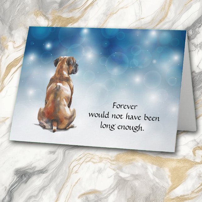 Cartão De Festividades Loss of Boxer Night Starry Sky Sympathy Card (Criador carregado)