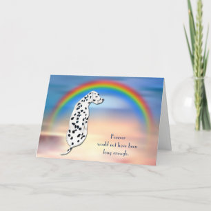 Cartão De Festividades Loss of Dalmatian Rainbow Sympathy Condolence Card