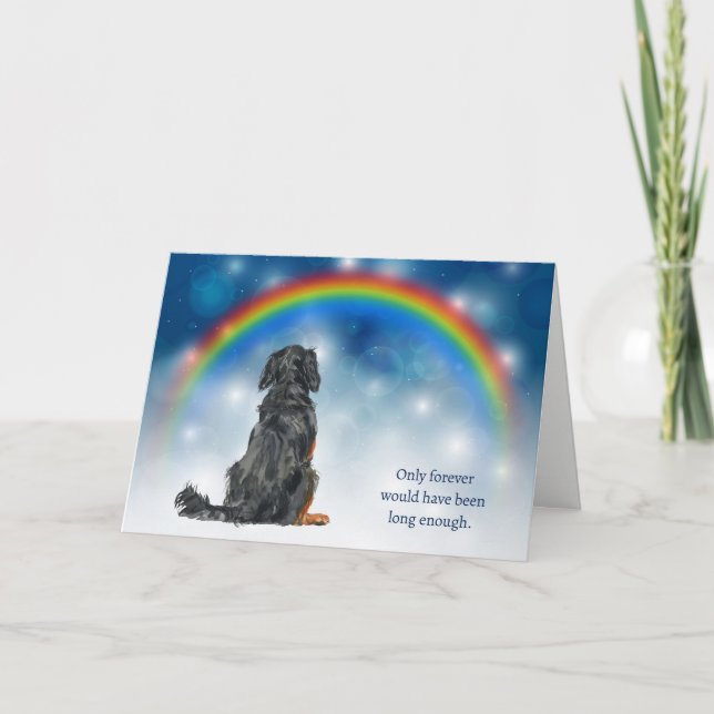 Cartão De Festividades Loss of Gordon Setter Dog Night Lights Sympathy (Frente)