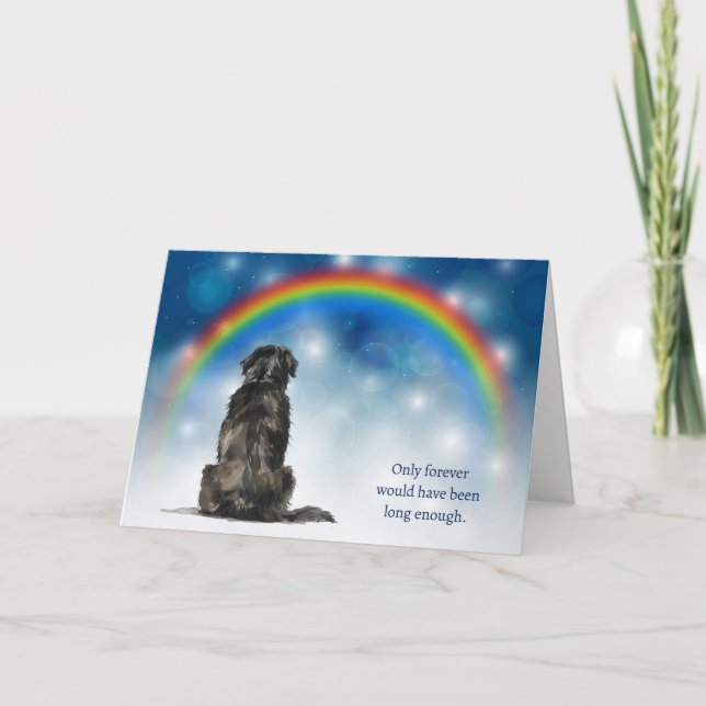Cartão De Festividades Loss of Newfoundland Dog Night Lights Sympathy (Frente)