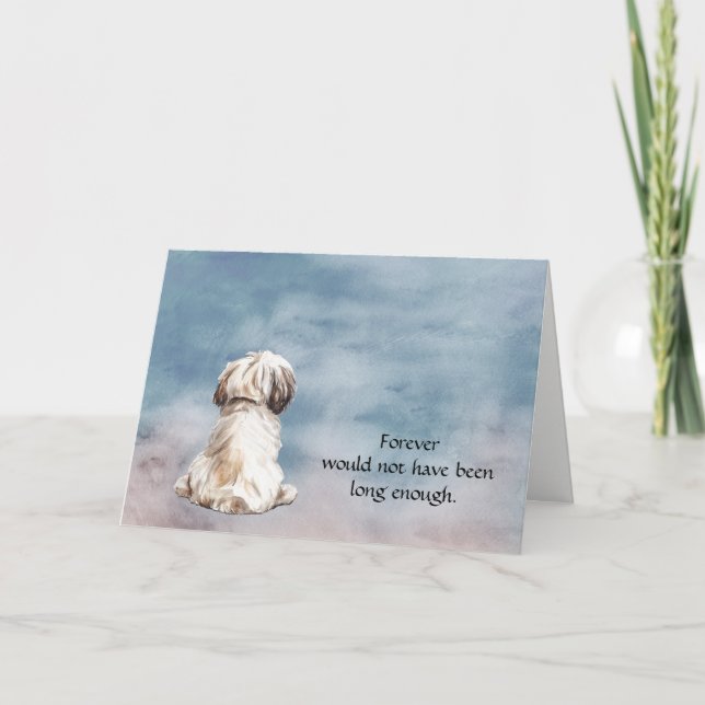 Cartão De Festividades Loss of Shih Tzu Condolence Sympathy Card (Frente)